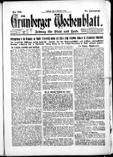 Grünberger Wochenblatt: Zeitung für Stadt und Land, No. 282. (1. Dezember 1922)