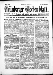 Grünberger Wochenblatt: Zeitung für Stadt und Land, No. 285. (5. Dezember 1922)