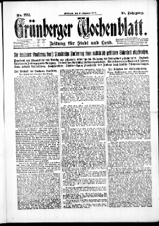 Grünberger Wochenblatt: Zeitung für Stadt und Land, No. 292. (13. Dezember 1922)