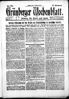 Grünberger Wochenblatt: Zeitung für Stadt und Land, No. 296. (17. Dezember 1922)