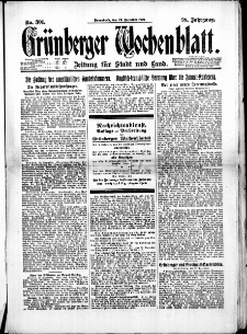 Grünberger Wochenblatt: Zeitung für Stadt und Land, No. 301. (23. Dezember 1922)