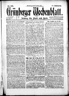 Gr&uuml;nberger Wochenblatt: Zeitung f&uuml;r Stadt und Land, No. 303. (28. Dezember 1922)