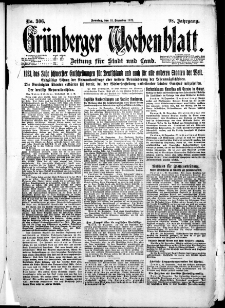 Grünberger Wochenblatt: Zeitung für Stadt und Land, No. 306. (31. Dezember 1922)