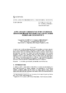 A preliminary comparative study of seepage behaviour behind retaining walls with crumb rubber and geocomposite