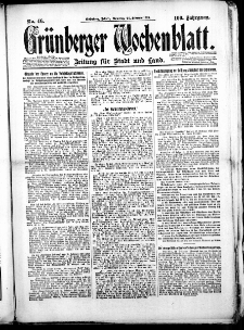 Grünberger Wochenblatt: Zeitung für Stadt und Land, Nr. 46. (24. Februar 1925)
