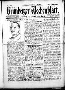 Grünberger Wochenblatt: Zeitung für Stadt und Land, Nr. 59. (11. März 1925)