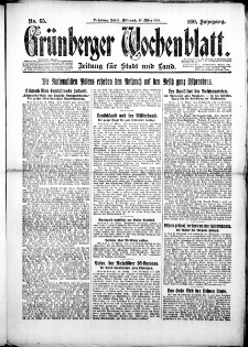 Grünberger Wochenblatt: Zeitung für Stadt und Land, Nr. 65. (18. März 1925)