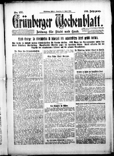 Grünberger Wochenblatt: Zeitung für Stadt und Land, Nr. 137. (14. Juni 1925)