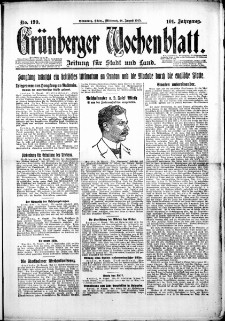 Gr&uuml;nberger Wochenblatt: Zeitung f&uuml;r Stadt und Land, Nr. 199. (26. Agust 1925)