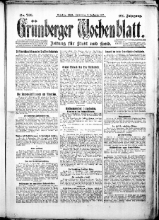 Grünberger Wochenblatt: Zeitung für Stadt und Land, Nr. 206. (3. September 1925)