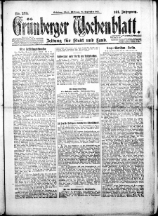 Grünberger Wochenblatt: Zeitung für Stadt und Land, Nr. 223. (23. September 1925)