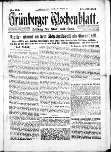 Grünberger Wochenblatt: Zeitung für Stadt und Land, Nr. 239. (11. Oktober 1925)