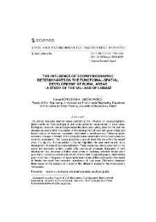 The influence of ecophysiographic determinants on the functional-spatial development of rural areas - a study of the village of Lubasz