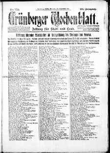 Grünberger Wochenblatt: Zeitung für Stadt und Land, Nr. 275. (24. November 1925)