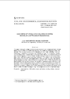 Designing of Steel CHS Columns Showing Maximum Compression Resistance