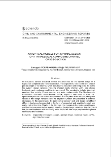 Analytical Models for Optimal Design of a Trapezoidal Composite Channel Cross-Section