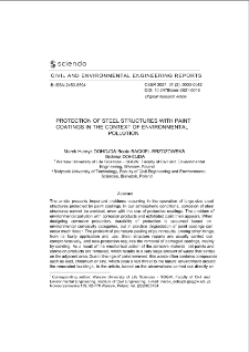 Protection of Steel Structures with Paint Coatings in the Context of Environmental Pollution