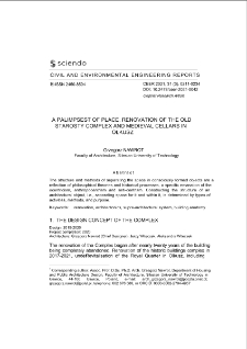 A Palimpsest of Place. Renovation of the Old Starosty Complex and Medieval Cellars in Olkusz