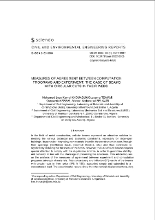 Measures of Agreement Between Computation Programs and Experiment: The Case of Beams with Circular Cuts in their Webs