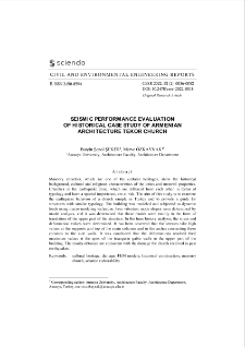 Seismic Performance Evaluation of Historical Case Study of Armenian Architecture Tekor Church