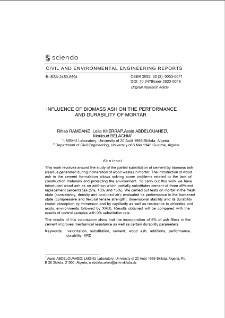 Influence of Biomass Ash on the Performance and Durability of Mortar