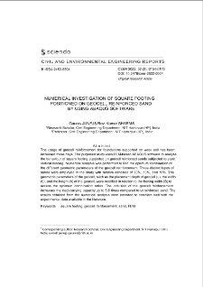 Numerical Investigation of Square Footing Positioned on Geocell Reinforced Sand by using ABAQUS Software