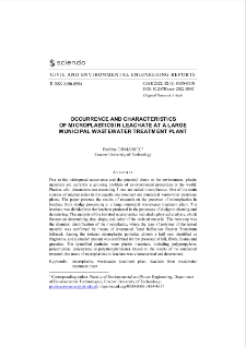 Occurrence and Characteristics of Microplastics in Leachate at a Large Municipal Wastewater Treatment Plant