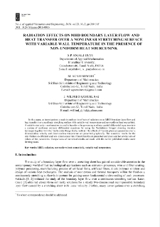 Radiation effects on MHD boundary layer flow and heat transfer over a nonlinear stretching surface with variable wall temperature in the presence of non-uniform heat source/sink