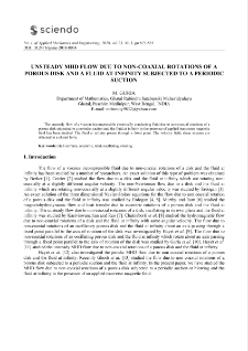 Unsteady MHD flow due to non-coaxial rotations of a porous disk and a fluid at infinity subjected to a periodic suction