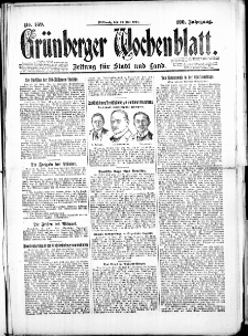 Gr&uuml;nberger Wochenblatt: Zeitung f&uuml;r Stadt und Land, No. 139. (23. Juli 1924)