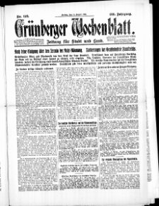 Gr&uuml;nberger Wochenblatt: Zeitung f&uuml;r Stadt und Land, No. 159. (15. August 1924)
