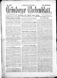 Grünberger Wochenblatt: Zeitung für Stadt und Land, No. 202. (4. Oktober 1924)