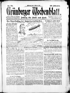 Gr&uuml;nberger Wochenblatt: Zeitung f&uuml;r Stadt und Land, No. 211. (15. Oktober 1924)