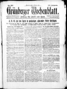 Gr&uuml;nberger Wochenblatt: Zeitung f&uuml;r Stadt und Land, No. 212. (16. Oktober 1924)