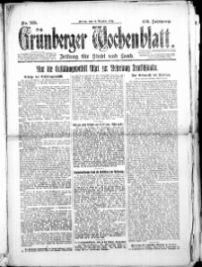 Gr&uuml;nberger Wochenblatt: Zeitung f&uuml;r Stadt und Land, No. 219. (24. Oktober 1924)