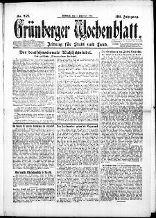 Grünberger Wochenblatt: Zeitung für Stadt und Land, No. 252. (3. Dezember 1924)