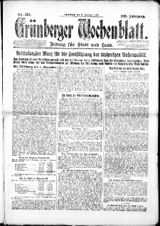 Gr&uuml;nberger Wochenblatt: Zeitung f&uuml;r Stadt und Land, No. 261. (13. Dezember 1924)