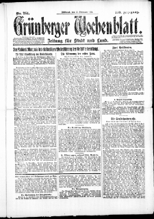 Gr&uuml;nberger Wochenblatt: Zeitung f&uuml;r Stadt und Land, No. 264. (17. Dezember 1924)
