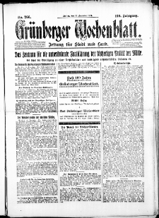Gr&uuml;nberger Wochenblatt: Zeitung f&uuml;r Stadt und Land, No. 266. (19. Dezember 1924)