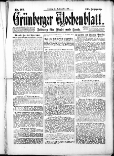 Gr&uuml;nberger Wochenblatt: Zeitung f&uuml;r Stadt und Land, No. 268. (21. Dezember 1924)