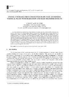 Initial unsteady free convective flow past an infinite vertical plate with radiation and mass transfer effects