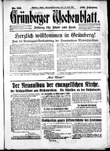 Grünberger Wochenblatt: Zeitung für Stadt und Land, No. 152. (1./2. Juli 1933)