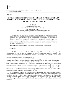 Effective interfacial tension effect on the instability of streaming rivlin-ericksen elastico-viscous fluid flow through a porous medium