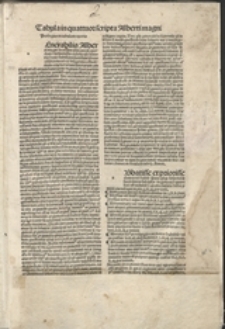 Scripta super quattuor libros sententiarum. [Vol. 1], Tabula in quattuor scripta Alberti magni ... ; Scriptum primum diui Alberti magni ordinis predicatorum Ratispone[n]sis episcopi super primum sententiarum