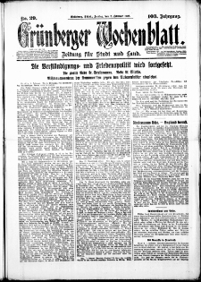 Grünberger Wochenblatt: Zeitung für Stadt und Land, No. 29. (3. Februar 1928)