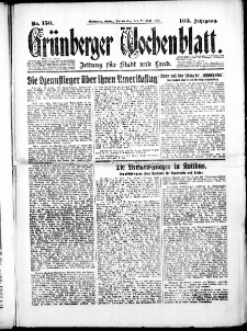 Grünberger Wochenblatt: Zeitung für Stadt und Land, No. 150. (28. Juni 1928)