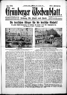 Grünberger Wochenblatt: Zeitung für Stadt und Land, No. 173. (25. Juli 1928)