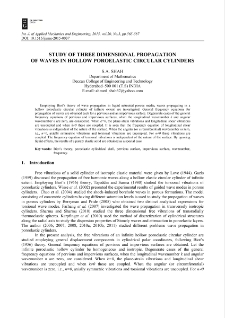Study of three dimensional propagation of waves in hollow poroelastic circular cylinders