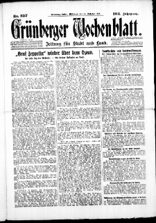 Grünberger Wochenblatt: Zeitung für Stadt und Land, No. 257. (31. Oktober 1928)