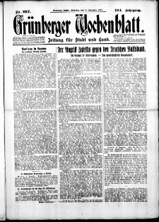 Grünberger Wochenblatt: Zeitung für Stadt und Land, No. 297. (18. Dezember 1928)